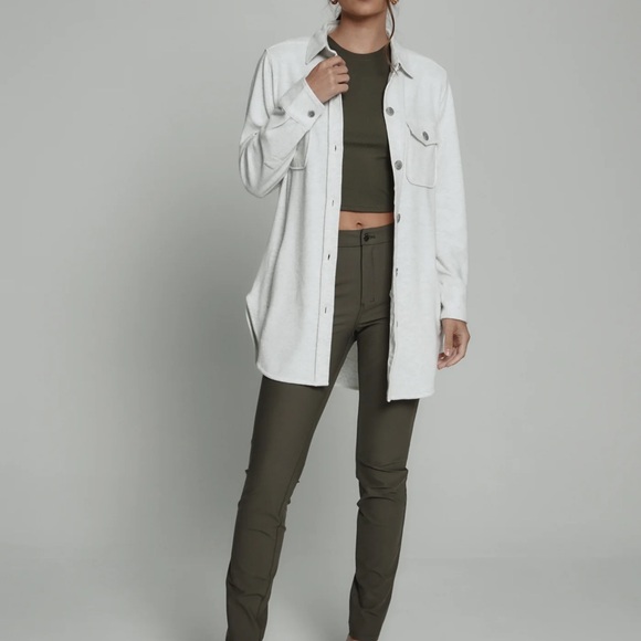 Light Gray Button-Up Generation Shacket - Picture 2 of 11